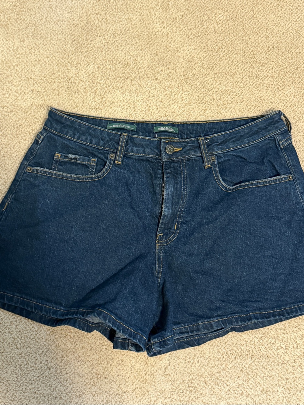 wild fable Dark Blue Denim High-Rise Jean Shorts